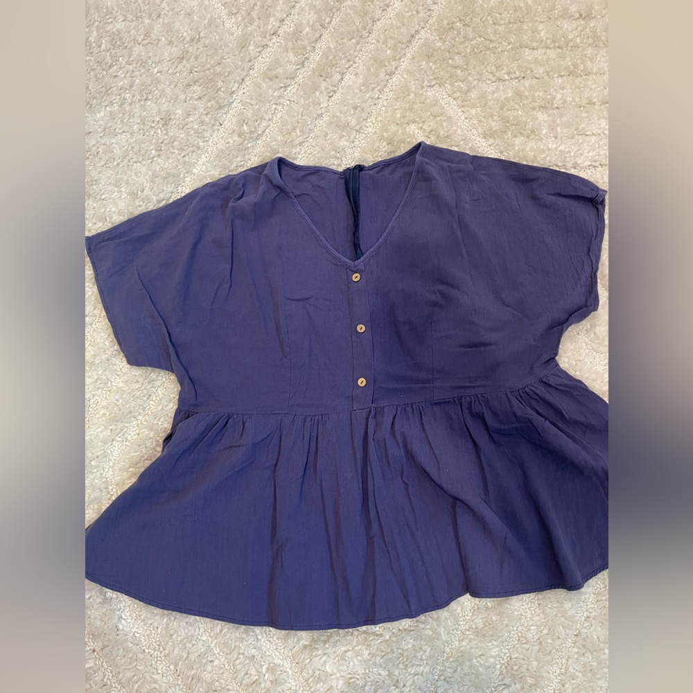Linen babydoll shirt
